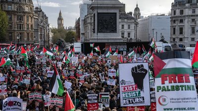 السلطات البريطانية تعتقل 500 شخص في مظاهرة مؤيدة لفلسطين 