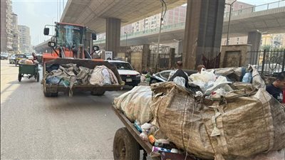 بالصور، محافظة الجيزة تواصل حملاتها لإزالة الإشغالات ببعض المناطق بحي الهرم