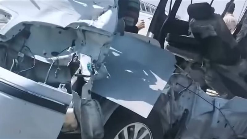 حادث انقلاب سيارة