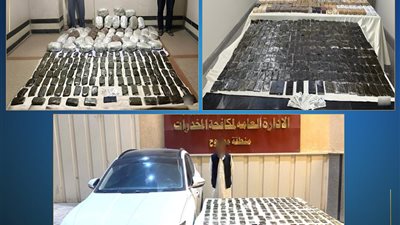 الداخلية تُحبط تهريب طن مخدرات وتُسقط 3 عناصر شديدة الخطورة (صور)