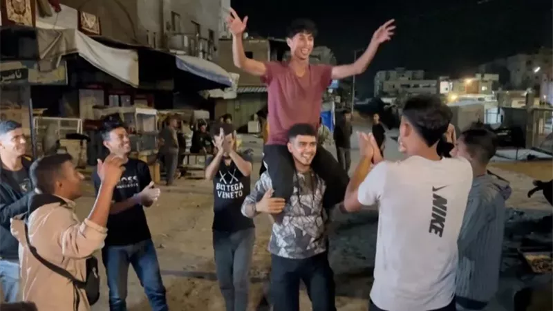 فرحة أهالي غزة