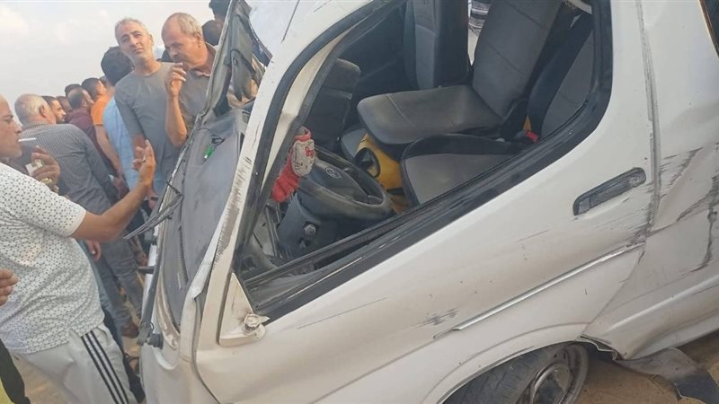 حادث انقلاب ميكروباص