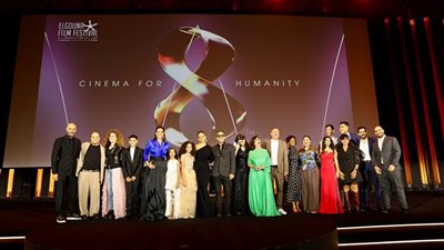 مهرجان الجونة السينمائي، ريد كاربت فيلم هابي بيرز داي تشهد عدد كبير من النجوم