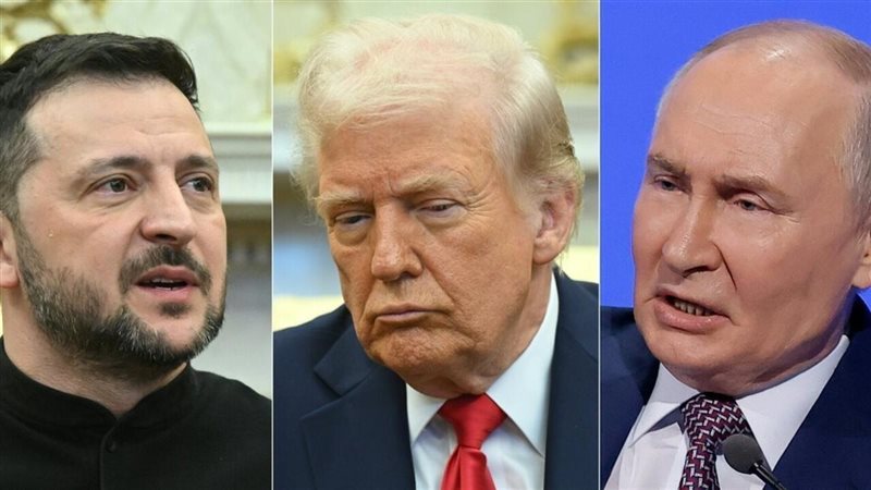 ترامب وبوتين وزيلينسكي