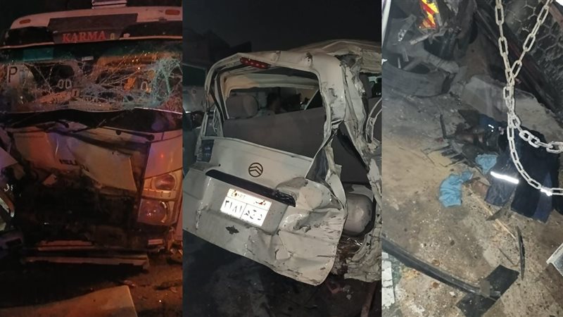 صور حادث تصادم طريق