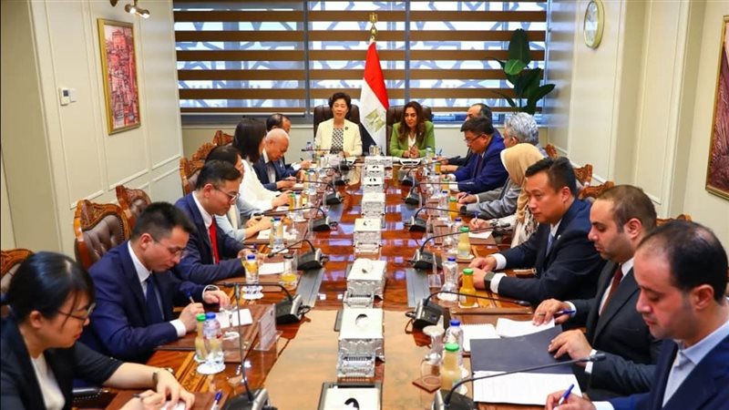 جانب من اجتماع وزيرة التنمية المحلية اليوم