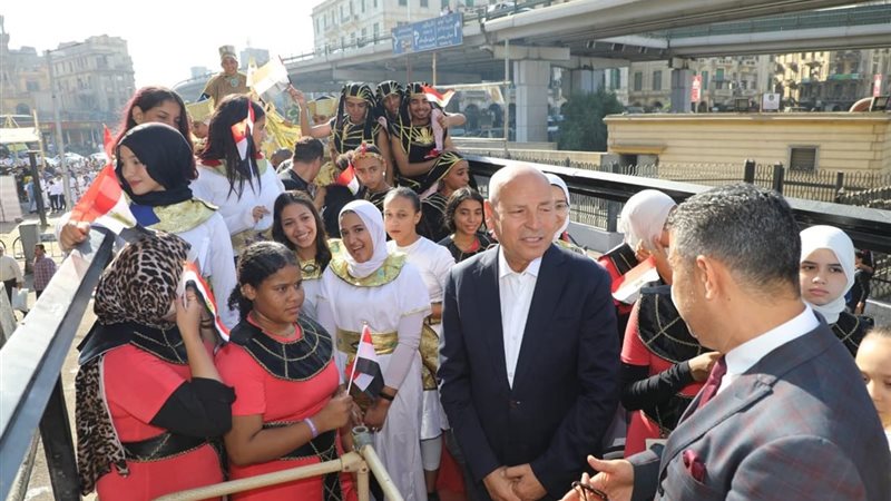 جانب من مشاركة محافظ القاهرة اليوم في الترويج للمتحف المصري 