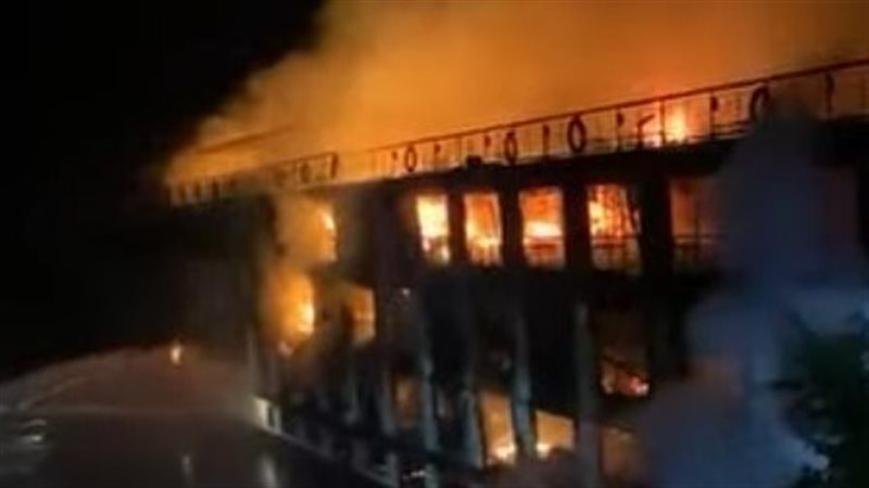 حريق مركب الأقصر