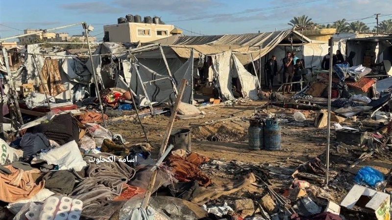 الاحىلال يقصف خيام النازحين