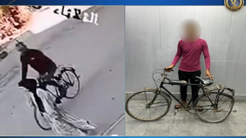 ضبط قائد الدراجة قام بسرقة هاتف فتاة بالإسماعيلية