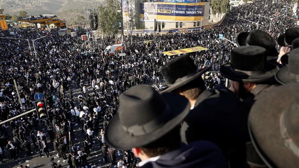 جانب من احتجاجات الحريديم بالقدس المحتلة اليوم