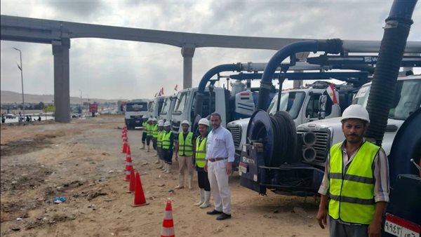 جانب من استعدادات مياه الجيزة لافتتاح المتحف الكبير 