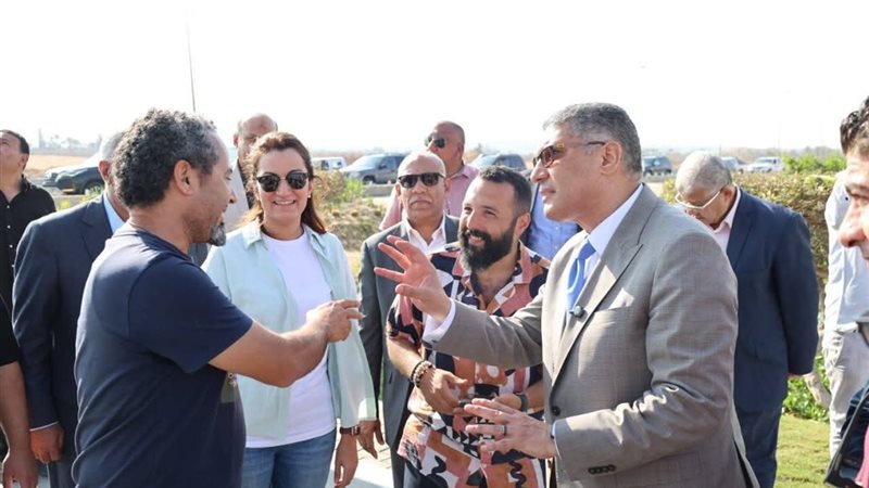 جانب من تفقد محافظ الجيزة لاستعدادت افتتاح المتحف المصري 