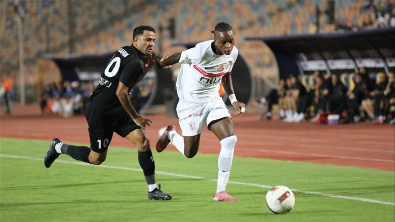 شيكو بانزا مع الزمالك في مباراة البنك الأهلي