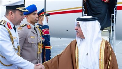 وصول ولي عهد البحرين الأمير سلمان بن حمد آل خليفة إلى القاهرة 