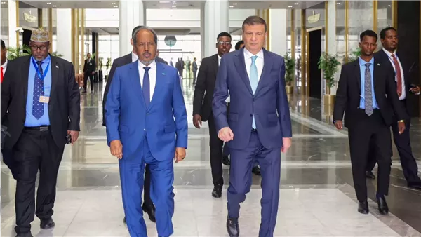 وصول الرئيس الصومالي والوفد المرافق له إلى القاهرة