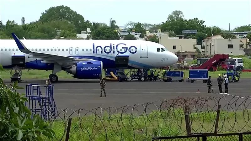 طائرة تثير الرعب بمطار غاندي